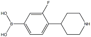 3-Fluoro-4-(piperidin-4-yl)phenylboronic acid Structure