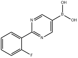 (2-(2-fluorophenyl)pyrimidin-5-yl)boronic acid Struktur