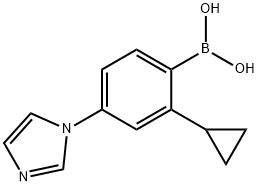 2-Cyclopropyl-4-(1H-imidazol-1-yl)phenylboronic acid,2225172-26-7,结构式