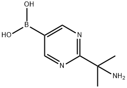 (2-(2-aminopropan-2-yl)pyrimidin-5-yl)boronic acid, 2225172-31-4, 结构式