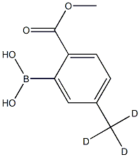 2-Methoxycarbonyl-5-(methyl-d3)-phenylboronic acid Struktur