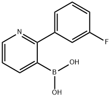 2-(3-Fluorophenyl)pyridine-3-boronic acid Structure