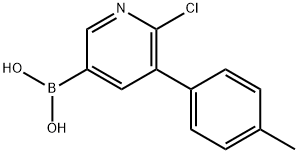 6-Chloro-5-(4-tolyl)pyridine-3-boronic acid Structure