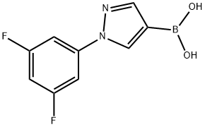 1-(3,5-Difluorophenyl)-1H-pyrazole-4-boronic acid,2225173-89-5,结构式