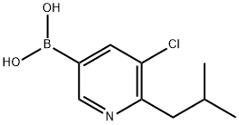 5-Chloro-6-(iso-butyl)pyridine-3-boronic acid 结构式