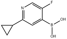 5-Fluoro-2-(cyclopropyl)pyridine-4-boronic acid Structure