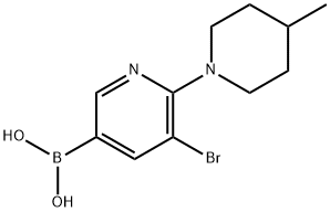 5-Bromo-6-(4-methylpiperidin-1-yl)pyridine-3-boronic acid|