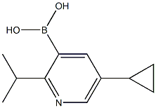 2-(iso-Propyl)-5-(cyclopropyl)pyridine-3-boronic acid 化学構造式
