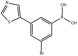 3-Bromo-5-(thiazol-5-yl)phenylboronic acid Struktur