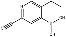 5-Ethyl-2-cyanopyridine-4-boronic acid Structure