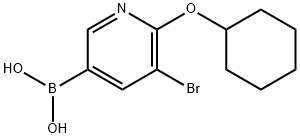 5-Bromo-6-(cyclohexyloxy)pyridine-3-boronic acid Structure