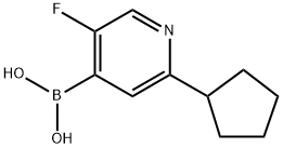 5-Fluoro-2-(cyclopentyl)pyridine-4-boronic acid 化学構造式