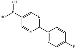 (2-(4-fluorophenyl)pyrimidin-5-yl)boronic acid, 2225176-38-3, 结构式