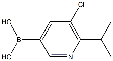 5-Chloro-6-(iso-propyl)pyridine-3-boronic acid 化学構造式