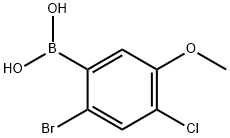 4-Chloro-3-methoxy-6-bromophenylboronic acid 结构式