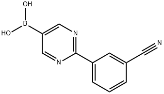 (2-(3-cyanophenyl)pyrimidin-5-yl)boronic acid 化学構造式
