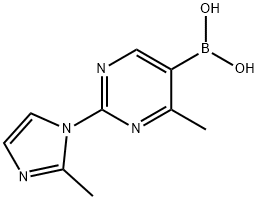 4-Methyl-2-(2-methylimidazol-1-yl)pyrimidine-5-boronic acid Struktur