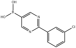 (2-(3-chlorophenyl)pyrimidin-5-yl)boronic acid Struktur