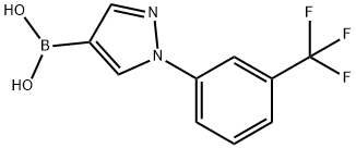 1-(3-Trifluoromethylphenyl)-1H-pyrazole-4-boronic acid 化学構造式