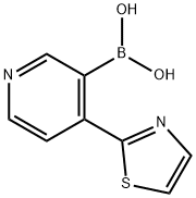 4-(Thiazol-2-yl)pyridine-2-boronic acid 化学構造式