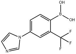 2-Trifluoromethyl-4-(imidazol-1-yl)phenylboronic acid Structure