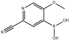 5-Methoxy-2-cyanopyridine-4-boronic acid Structure
