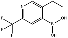 5-ETHYL-2-TRIFLUOROMETHYLPYRIDINE-4-BORONIC ACID 化学構造式