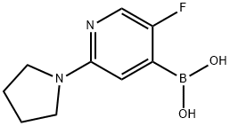 5-Fluoro-2-(pyrrolidino)pyridine-4-boronic acid 结构式