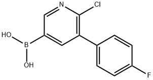 6-Chloro-5-(4-fluorophenyl)pyridine-3-boronic acid 结构式