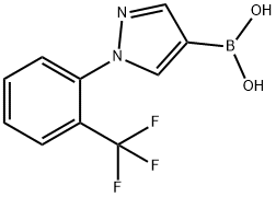 1-(2-Trifluoromethylphenyl)-1H-pyrazole-4-boronic acid,2225181-13-3,结构式