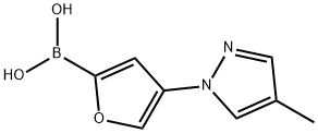 4-(4-Methyl-1H-pyrazol-1-yl)furan-2-boronic acid Struktur