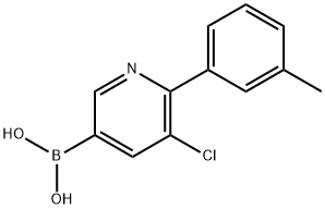 5-Chloro-6-(3-tolyl)pyridine-3-boronic acid,2225181-53-1,结构式