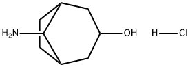 Bicyclo[3.2.1]octan-3-ol, 8-amino-, hydrochloride (1:1) Structure