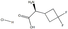 (2S)-2-amino-2-(3,3-difluorocyclobutyl)acetic acid hydrochloride Struktur