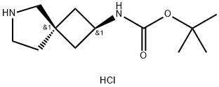 tert-butyl N-cis-6-azaspiro[3.4]octan-2-yl carbamate hydrochloride Struktur