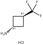 trans-3-(trifluoromethyl)cyclobutan-1-amine hydrochloride Struktur