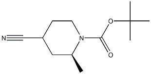 tert-butyl (2S)-4-cyano-2-methylpiperidine-1-carboxylate Struktur