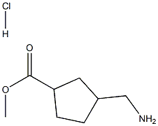 methyl 3-(aminomethyl)cyclopentane-1-carboxylate hydrochloride Struktur