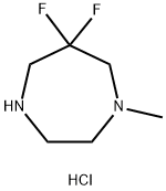 6,6-difluoro-1-methyl-1,4-diazepane dihydrochloride Struktur