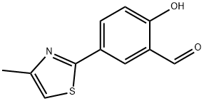 2-hydroxy-5-(4-methylthiazol-2-yl)benzaldehyde Struktur
