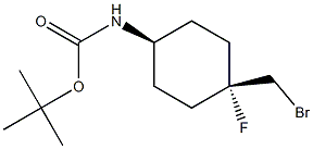 tert-butyl N-[trans-4-(bromomethyl)-4-fluorocyclohexyl]carbamate Structure