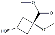 反式-3-羟基-1-甲氧基环丁烷甲酸甲酯, 2231665-69-1, 结构式