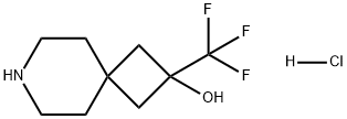 7-Azaspiro[3.5]nonan-2-ol, 2-(trifluoromethyl)-, hydrochloride (1:1) Structure