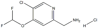 (5-chloro-4-(difluoromethoxy)pyridin-2-yl)methanaminehydrochloride Structure