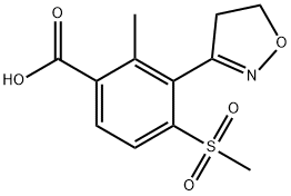 BENZOICACID,3-(4,5-DIHYDRO-3-ISOXAZOLYL)-2-METHYL-4-(METHYLSULFONYL)-, 223646-24-0, 结构式