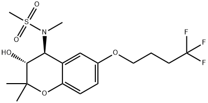 N-[(3R,4S)-3,4-Dihydro-3-hydroxy-2,2-dimethyl-6-(4,4,4-trifluorobutoxy)-2H-1-benzopyran-4-yl]-N-methylmetanesulfonamide Structure