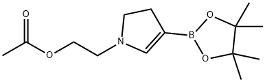 2-(4-(4,4,5,5-tetramethyl-1,3,2-dioxaborolan-2-yl)-2,3-dihydro-1H-pyrrol-1-yl)ethyl acetate 结构式