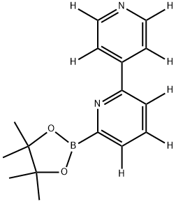 6-(4,4,5,5-tetramethyl-1,3,2-dioxaborolan-2-yl)-2,4'-bipyridine-2',3,3',4,5,5',6'-d7 结构式