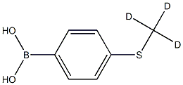 (4-((methyl-d3)thio)phenyl)boronic acid 结构式