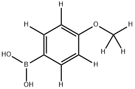 (4-(methoxy-d3)phenyl-2,3,5,6-d4)boronic acid Struktur